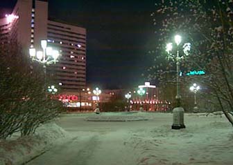 The central area in the winter
